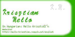 krisztian mello business card